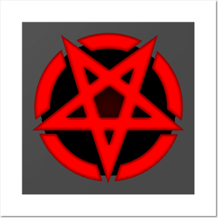 Red Pentagram Posters and Art